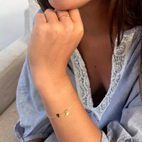 Bracelet charms Coeur & Mésange - Taille Adulte