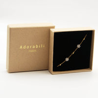 Bracelet enfant avec Etoiles en pierres naturelles doré à l’or fin