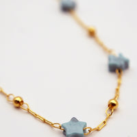 Bracelet enfant avec Etoiles en pierres naturelles doré à l’or fin