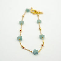 Bracelet enfant avec Etoiles en pierres naturelles doré à l’or fin