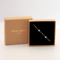 Bracelet enfant avec Etoiles en pierres naturelles doré à l’or fin
