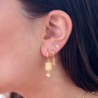 Boucle d'oreille plaqué or 3 microns à l'unité