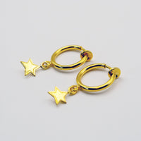 Créoles à clipper avec pampilles étoiles 🌟