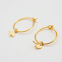 Créoles Asymétrique Pampilles Mésange et Fleur