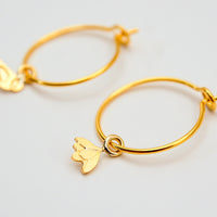 Créoles Asymétrique Pampilles Mésange et Fleur