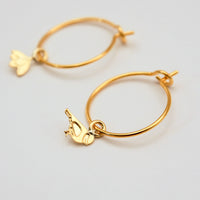 Créoles Asymétrique Pampilles Mésange et Fleur