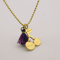 Collier long Pendentif Pompon