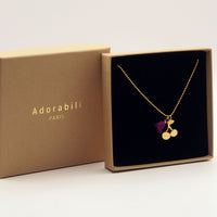 Collier long Pendentif Pompon