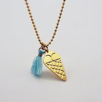 Collier long Pendentif Pompon