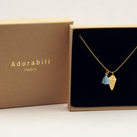 Collier long Pendentif Pompon