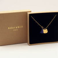 Collier long Pendentif Pompon