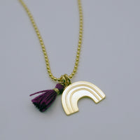 Collier long Pendentif Pompon