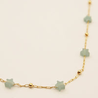 Collier enfant avec Etoiles en pierres naturelles doré à l’or fin