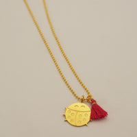 Collier long Pendentif Pompon