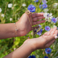 Bracelet enfant avec Etoiles en pierres naturelles doré à l’or fin