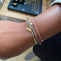 Bracelet fil d'or avec pampille - taille Adulte