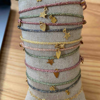 Bracelet fil d'or avec pampille - taille Adulte