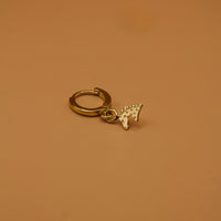 Mini hoop earrings, 3 microns gold plated, sold individually