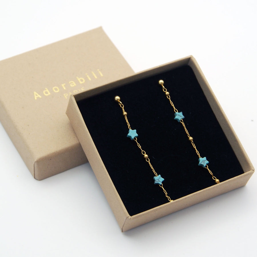 Boucles d'oreilles Stone Stars Turquoise