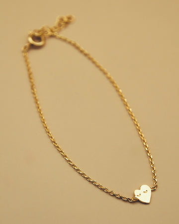 Bracelet Cœur enfant plaqué or 3 microns