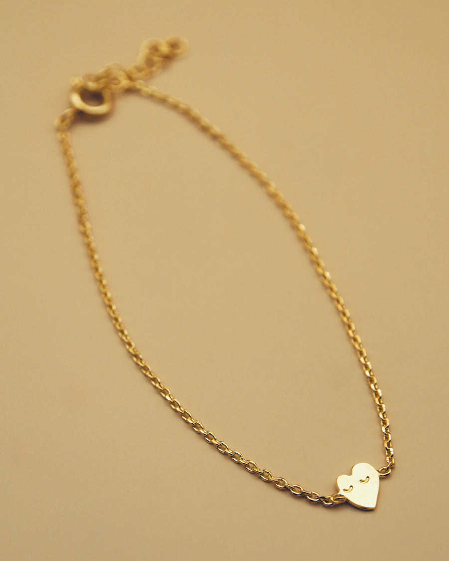 Bracelet Cœur enfant plaqué or 3 microns